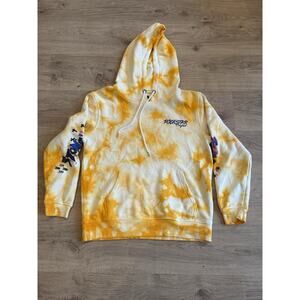 Rockstar Original Hoodie Mens Medium Sweatshirt Graphic Print Tie Dye